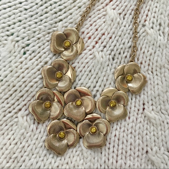 Baublebar gold flower statement necklace - Picture 3 of 4